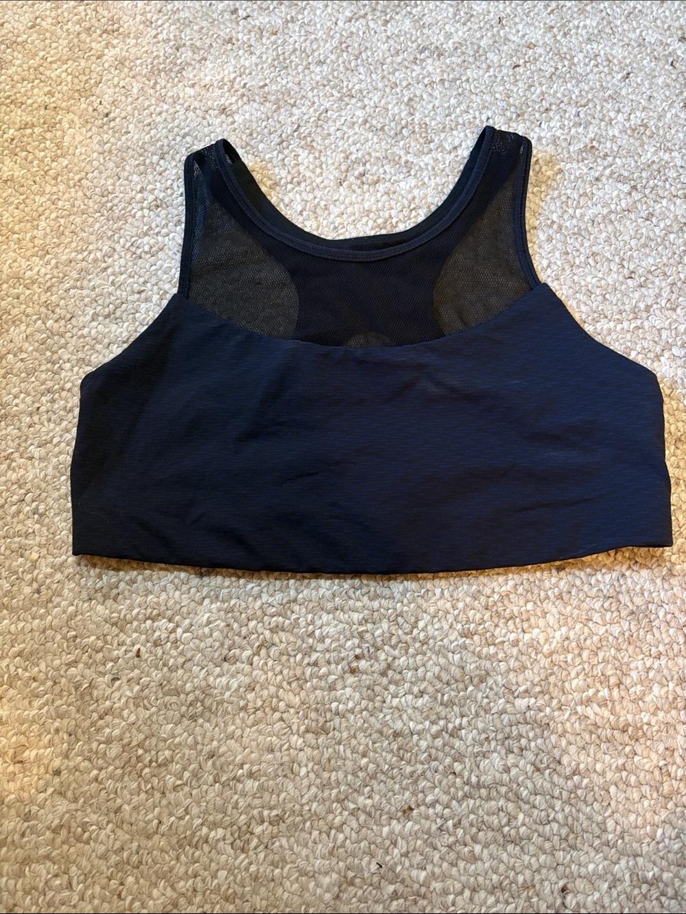 Black Mesh-Back Athletic Lululemon Sports Bra